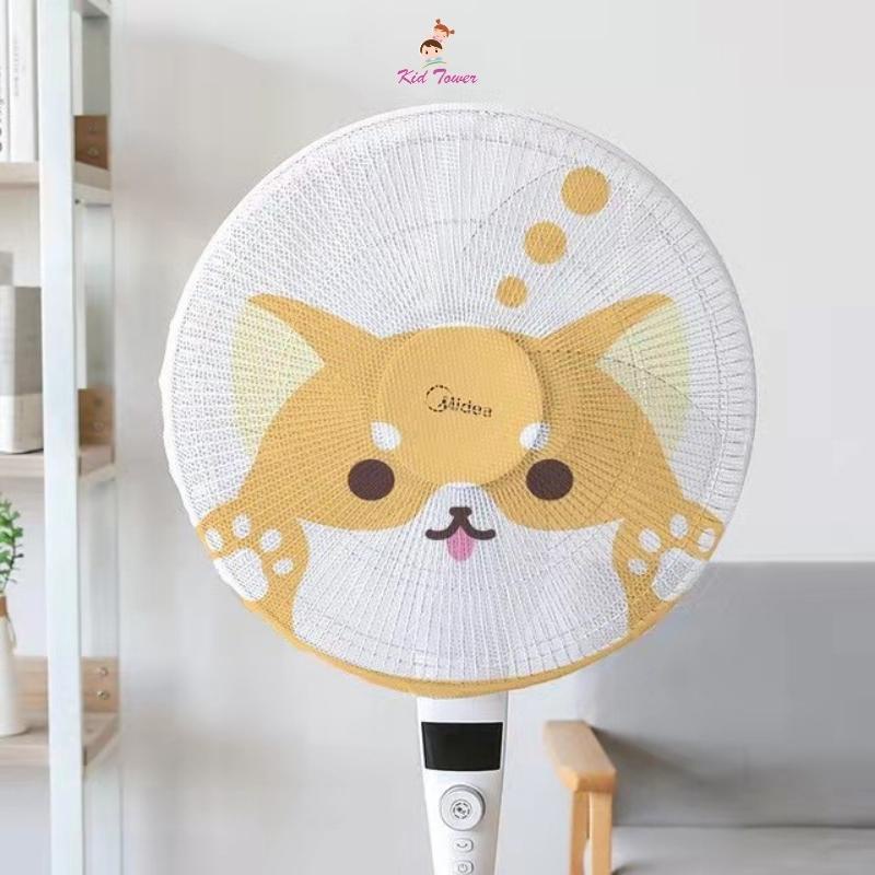 Lưới bọc quạt bảo vệ ngón tay bé có dây rút điều chỉnh