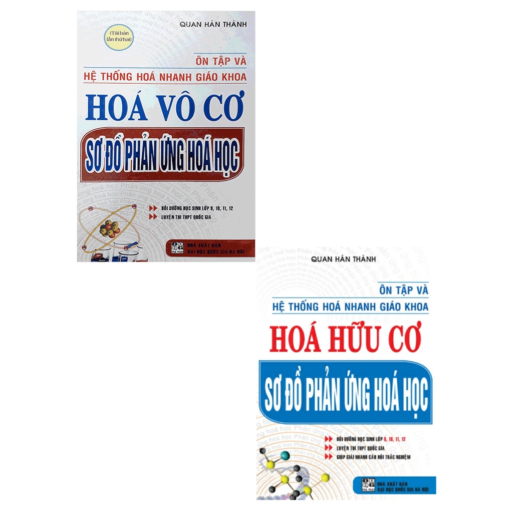 Sách - combo ôn tập và hệ thống hóa nhanh giáo khoa: hóa hữu cơ + hóa vô cơ sơ đồ phản ứng hóa học