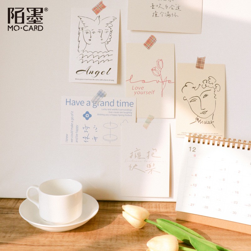 Postcard decor THINGS ảnh dán tường trang trí bàn học phòng ngủ phụ kiện decor chụp ảnh vintage hàn quốc