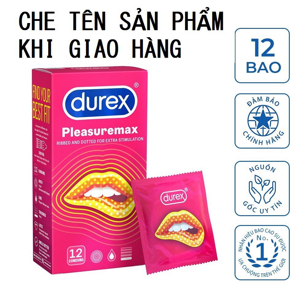 Bao cao su bcs Durex Kingtex Performa Invisible Fetherlite Fetherlite Ultima Pleasuremax hộp 12c - thegioisoi 👌