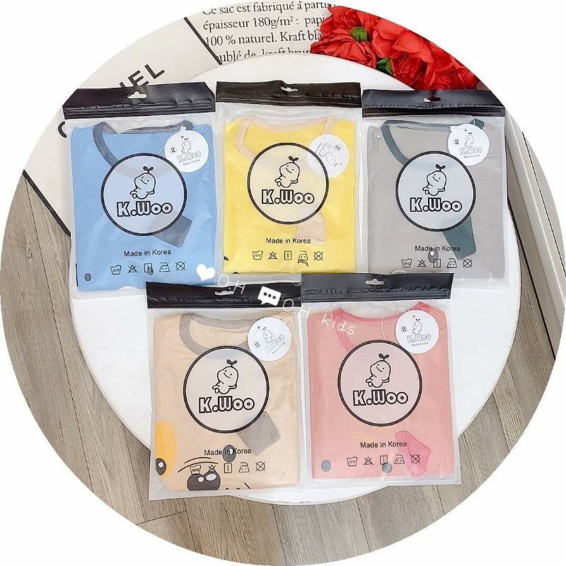Bộ Kwoo thun lạnh hình thú cho bé