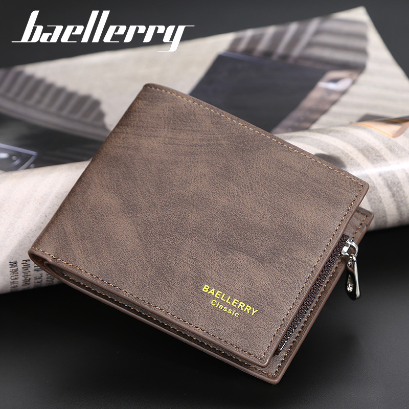 Baellerry Ví Dáng Ngắn Da PU Nhiều Màu Tùy Chọn Dành Cho Nam