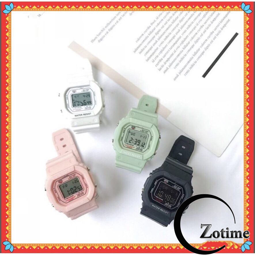 Đồng hồ điện tử Dotime nam nữ đeo tay mặt vuông phong cách thể thao ZO78 | BigBuy360 - bigbuy360.vn