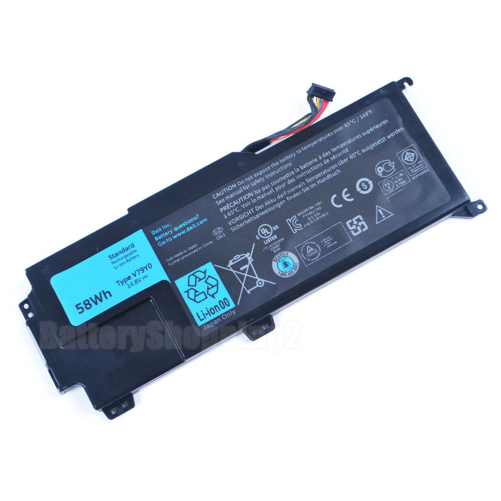 Pin Laptop DELL XPS 14-L412X (ZIN) - 6 CELL - XPS 14z, 14Z-L412X, 14Z-L412Z, V79Y0 YMYF6 CN-0YMYF6