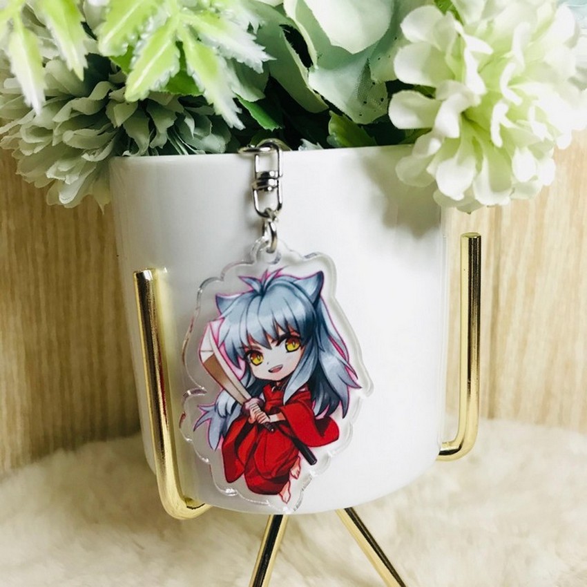 (UP) ( Mica trong ) Móc khóa Inuyasha Khuyển dạ xoa quà tặng xinh xắn dễ thương anime chibi