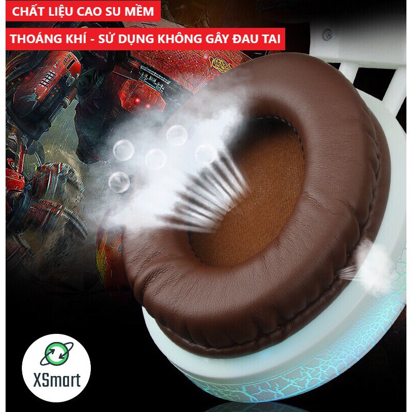 Tai nghe gaming chụp tai có mic có đèn LED cho máy tính, điện thoại