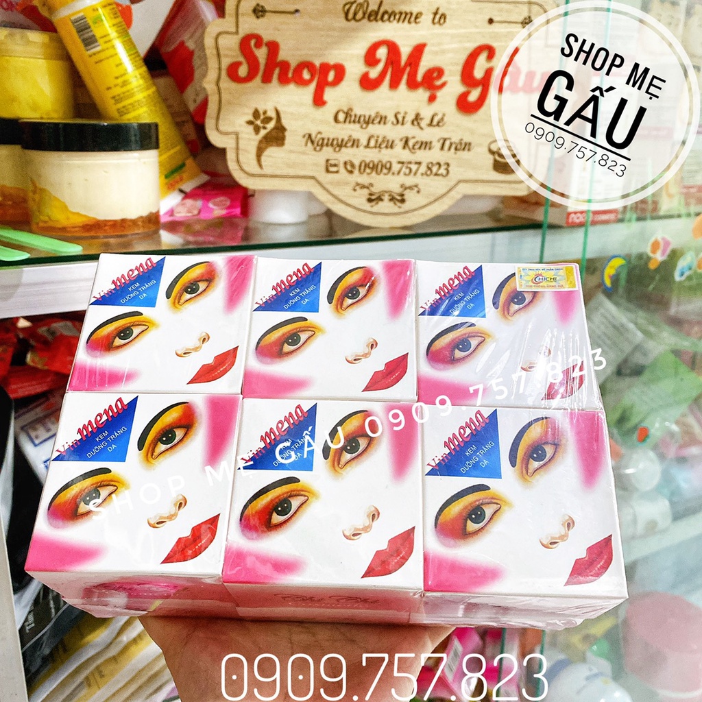 Lố 12 hộp Kem dưỡng trắng da mặt  Mena 3g