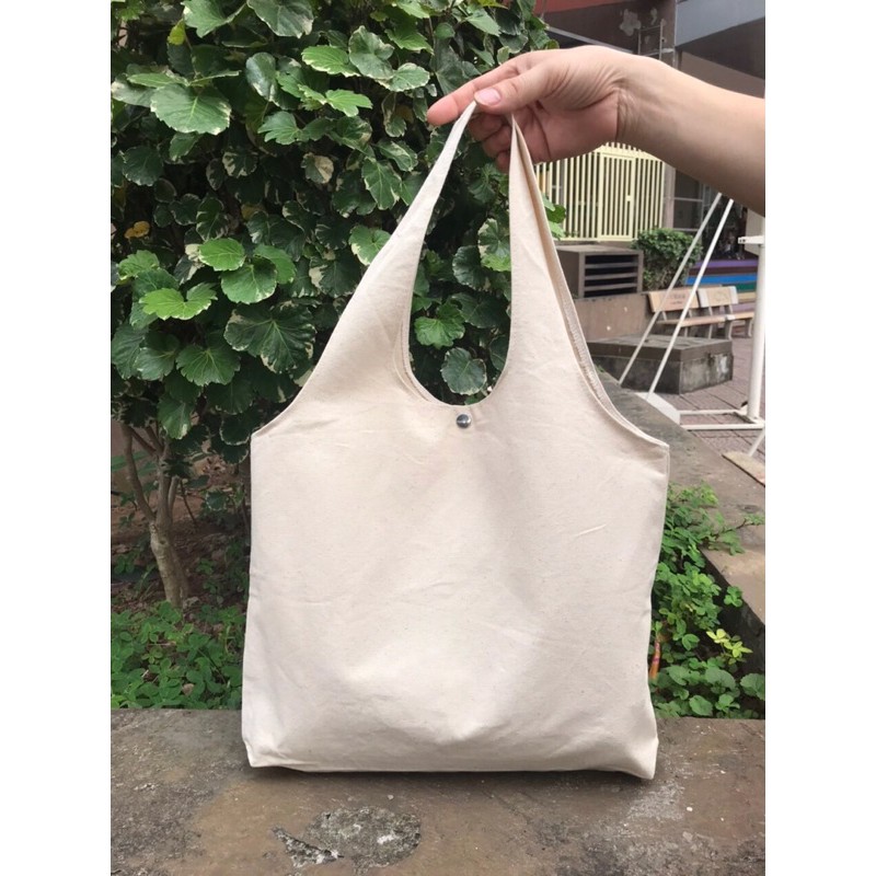 Túi xách tote vải canvas quai liền thân