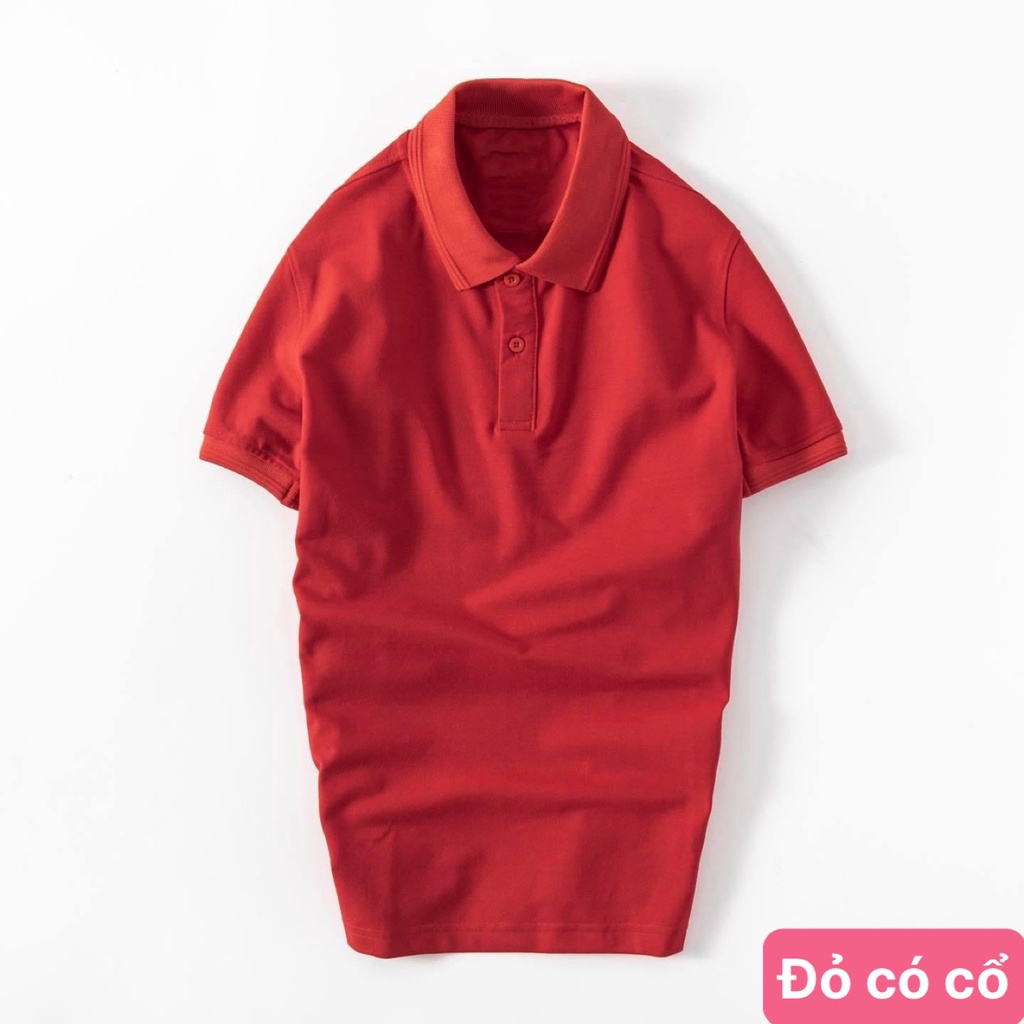 Áo thun nam polo cổ trụ màu trắng chất vải cotton dày dặn co giãn tay ngắn, phông nam đẹp Hado06 nhiều mẫu