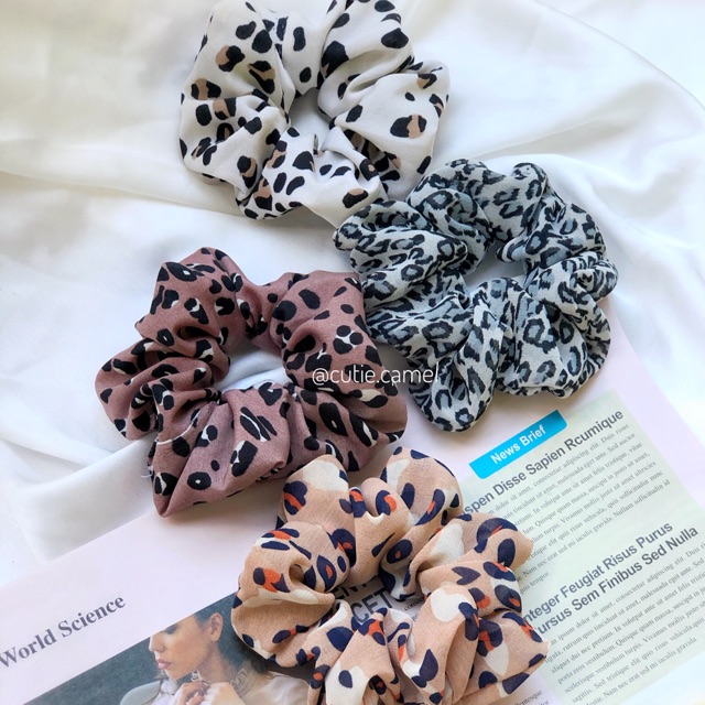 Scrunchies Hoạ Tiết Da Báo