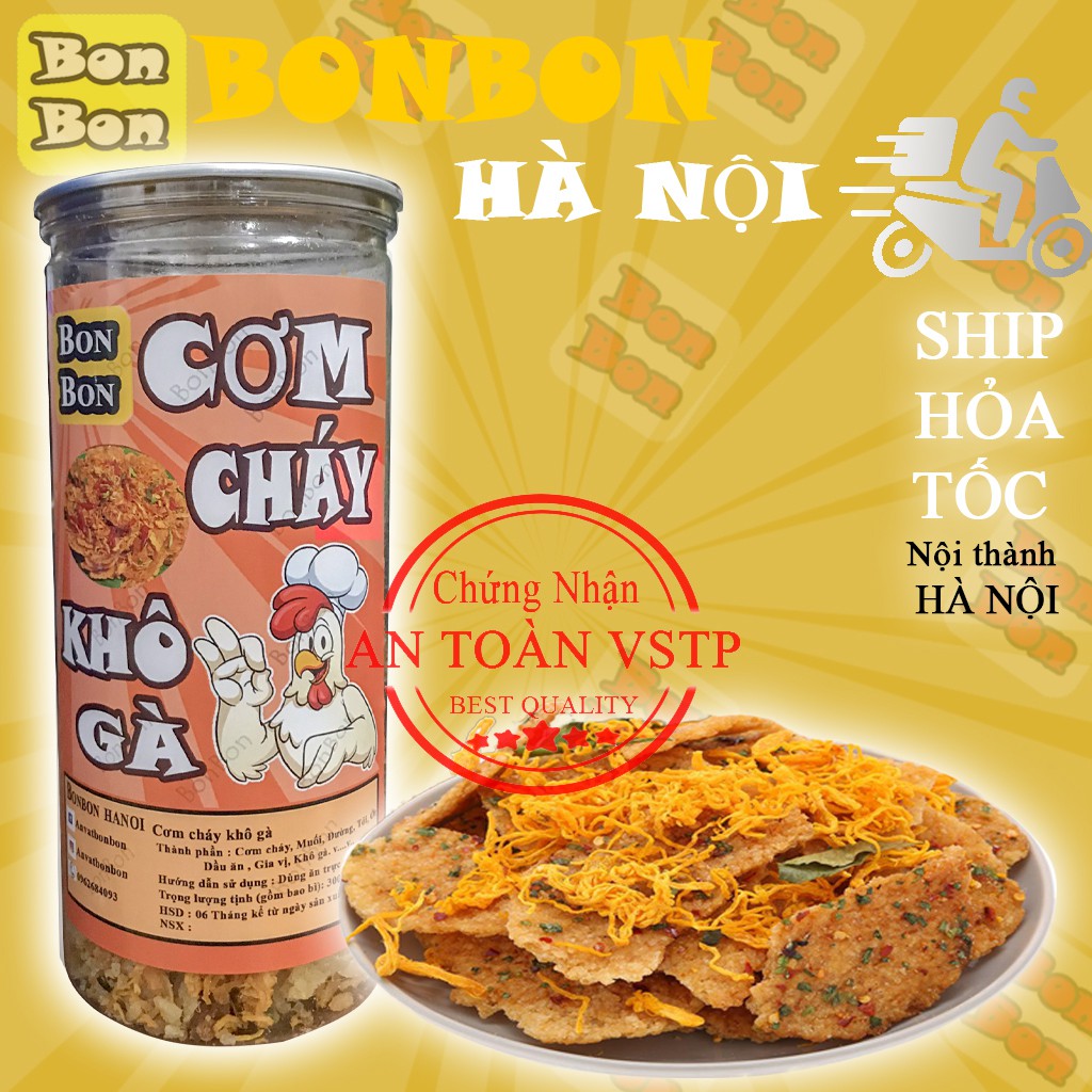 Cơm cháy lắc khô gà 300g BONBON Đồ ăn vặt Hà Nội vừa ngon,vừa rẻ. Bonbon | BigBuy360 - bigbuy360.vn