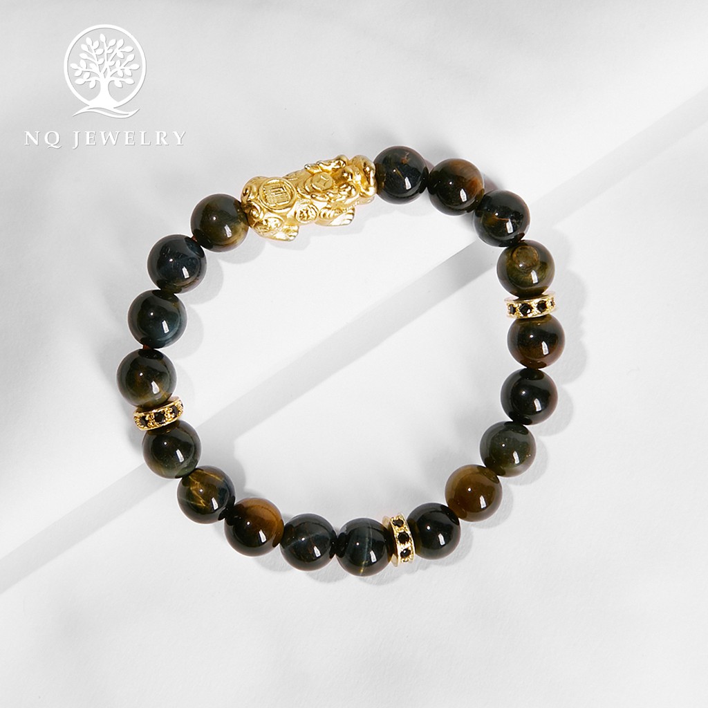 Vòng tay tỳ hưu bạc mạ vàng 24k - NQ Jewelry Metal Coating