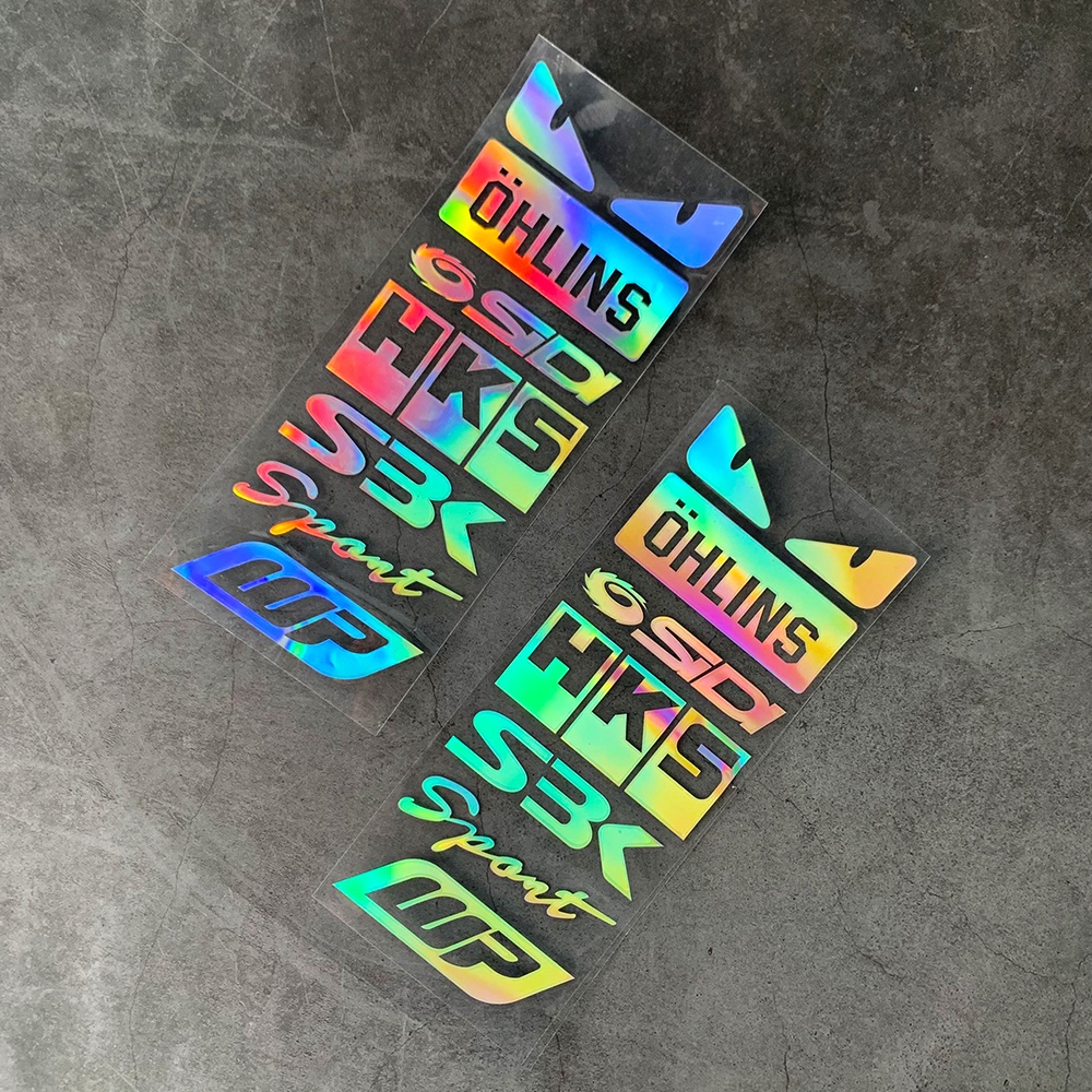 Nhãn hiệu Xe máy Ngoại vi Nhãn dán Mũ bảo hiểm phản quang Trang trí Decal Fender Sửa đổi Nhãn dán Phụ kiện