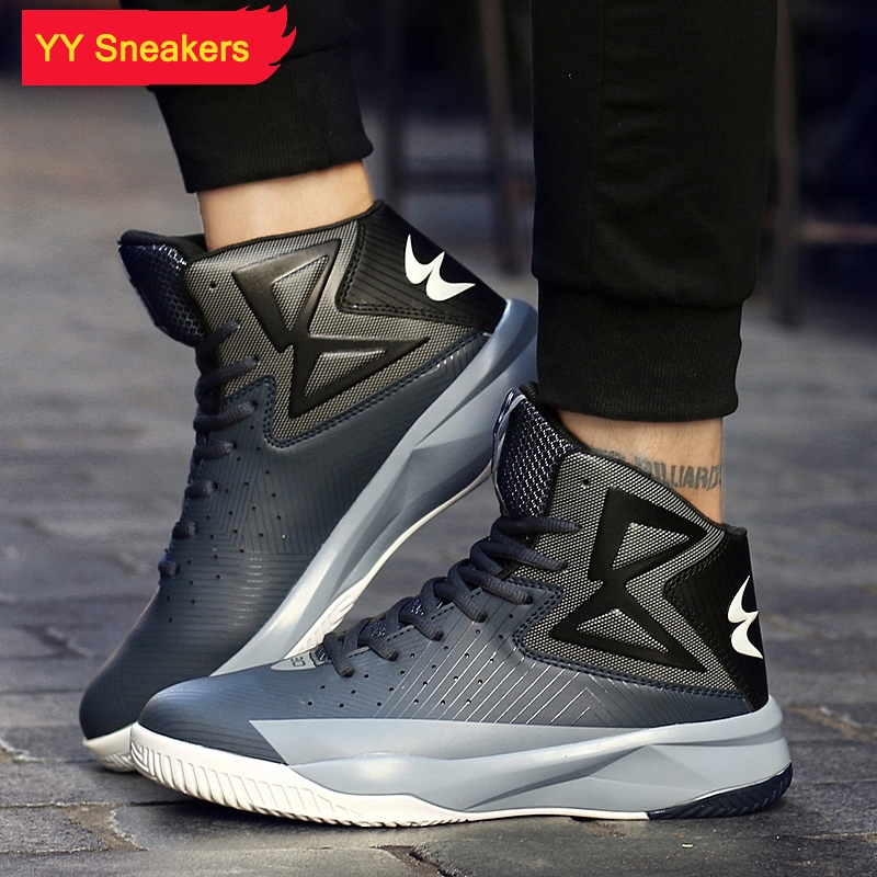 High Neck Basketball Shoes Men's Basketball Shoes Outdoor Cheap Black Men's Basketball Shoes