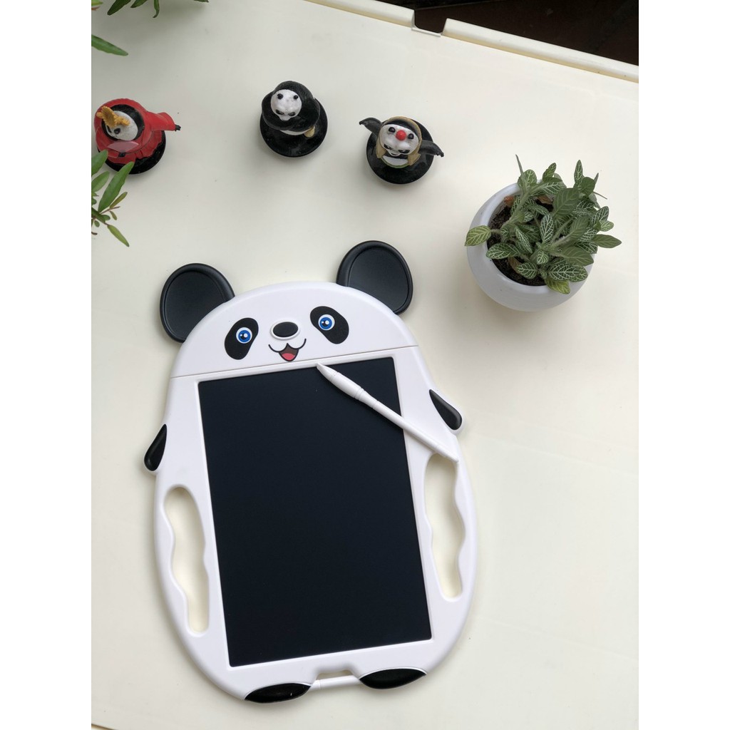 Bảng vẽ LCD thông minh với nhiều hình đáng yêu gấu trúc con heo và con mèo Có tặng kèm những hình con động vật đáng y