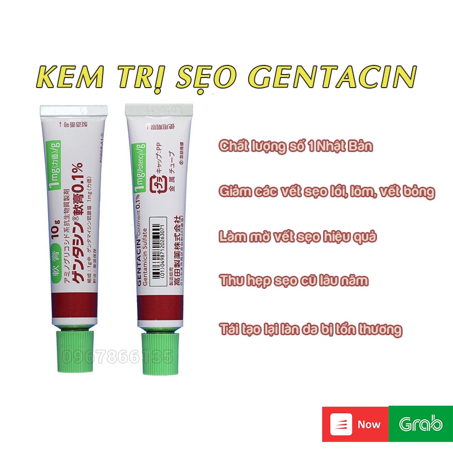 Kem Làm Mờ Sẹo GENTACIN Nhật Bản 10g