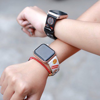 Dây Apple Watch chất liệu Da thương hiệu Supreme full size thời trang 2020