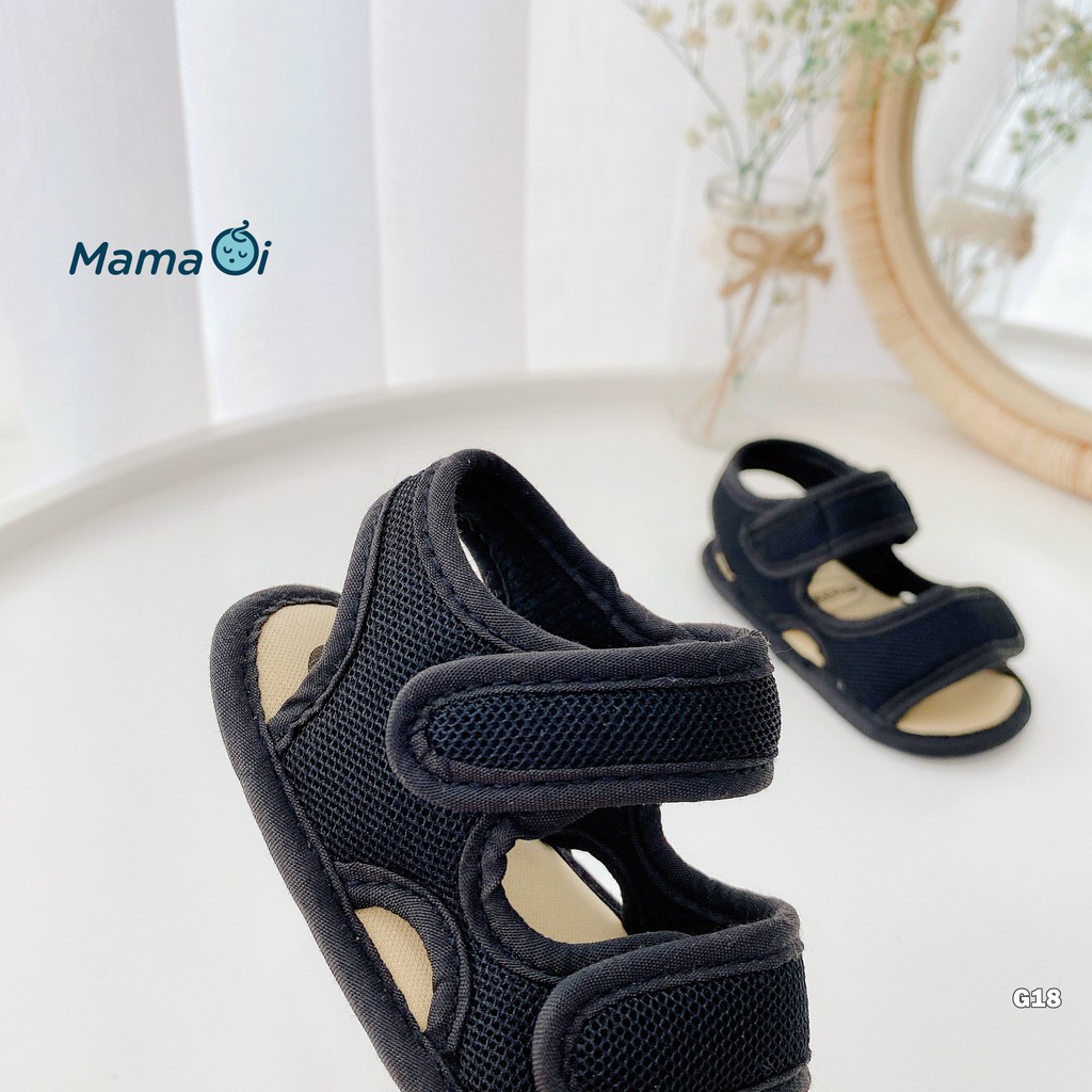 G18 Giày tập đi cho bé giày sandal màu đen đế vải mềm nhẹ êm chân cho bé của Mama Ơi - Thời trang cho bé