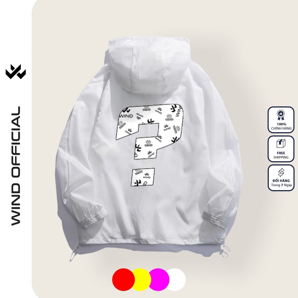 Áo khoác dù Unisex WIND form rộng nam nữ Ngẫu Nhiên thử sự may mắn phong cách ulzzang