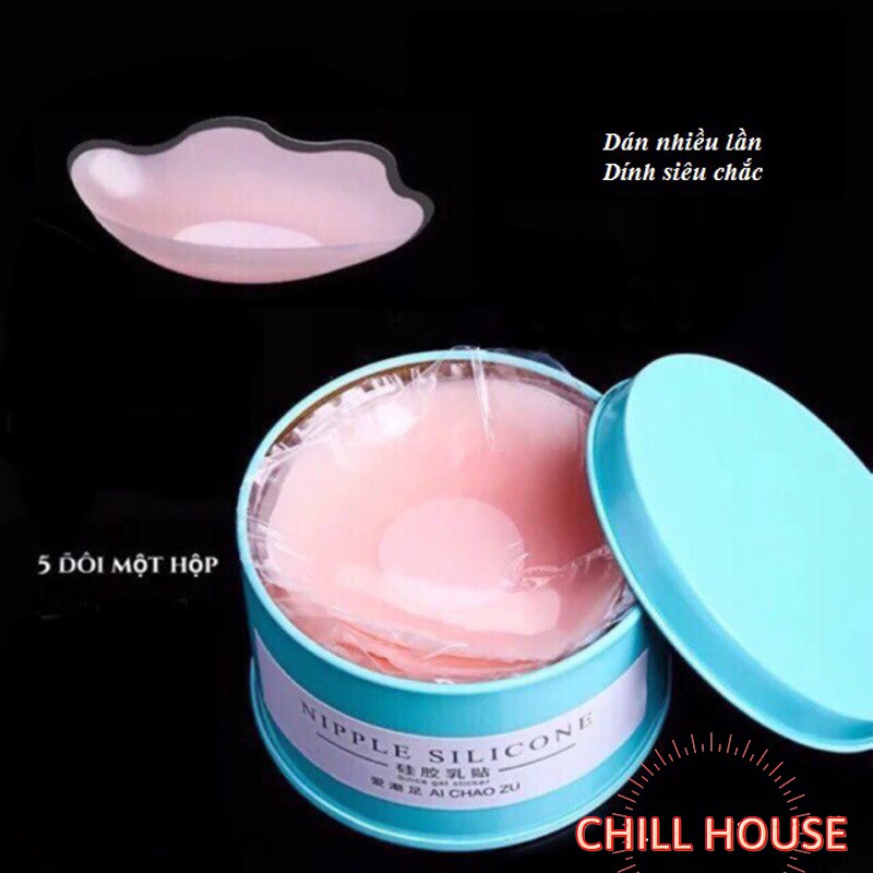 HOT-HỘP 5 ĐÔI MIẾNG DÁN NHŨ HOA SILICON SIÊU MỀM 1401 - CHILLHOUSE
