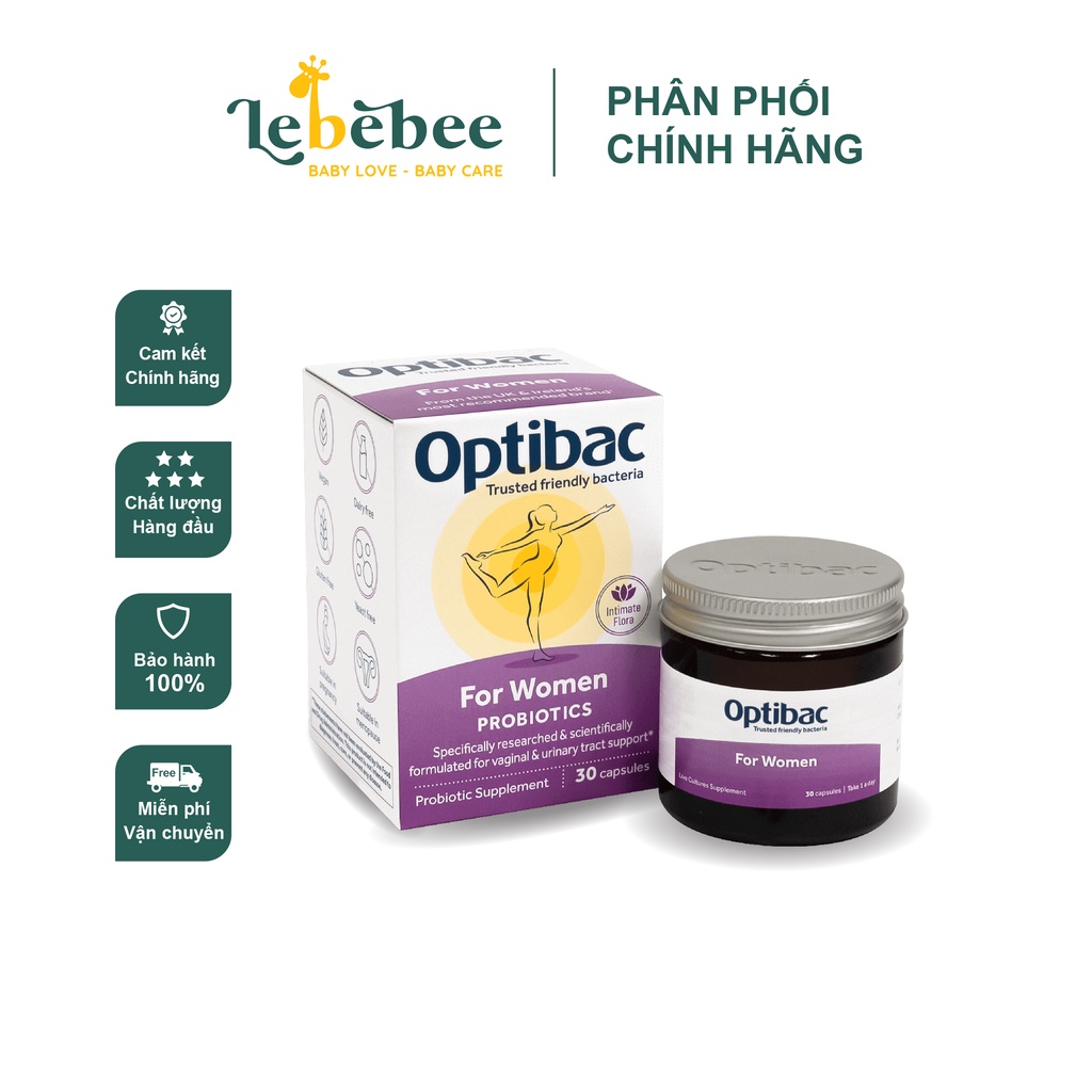 Men vi sinh Optibac tím (Optibac for women 30/90 viên)