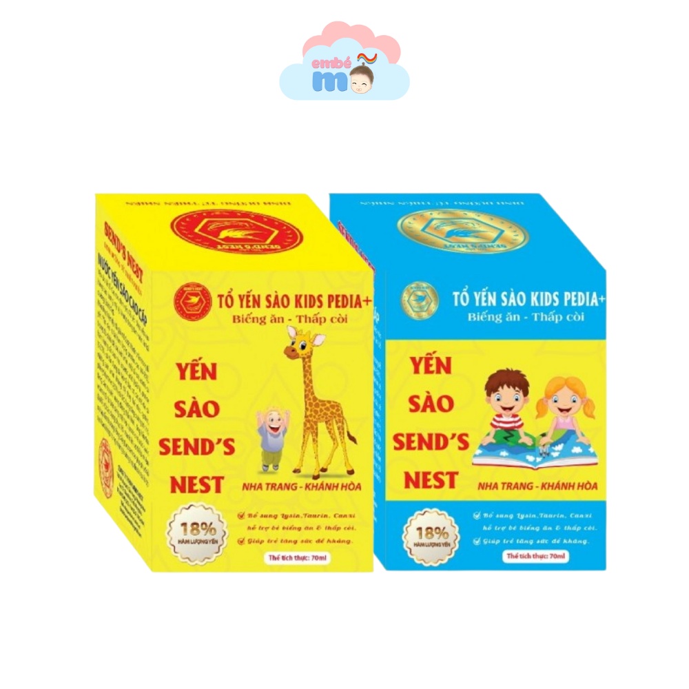 Yến Sào KIDS PEDIA+ SEND'S NEST 70ML 18% Yến Cho Trẻ Biếng Ăn Thấp Còi - Embé Mỡ
