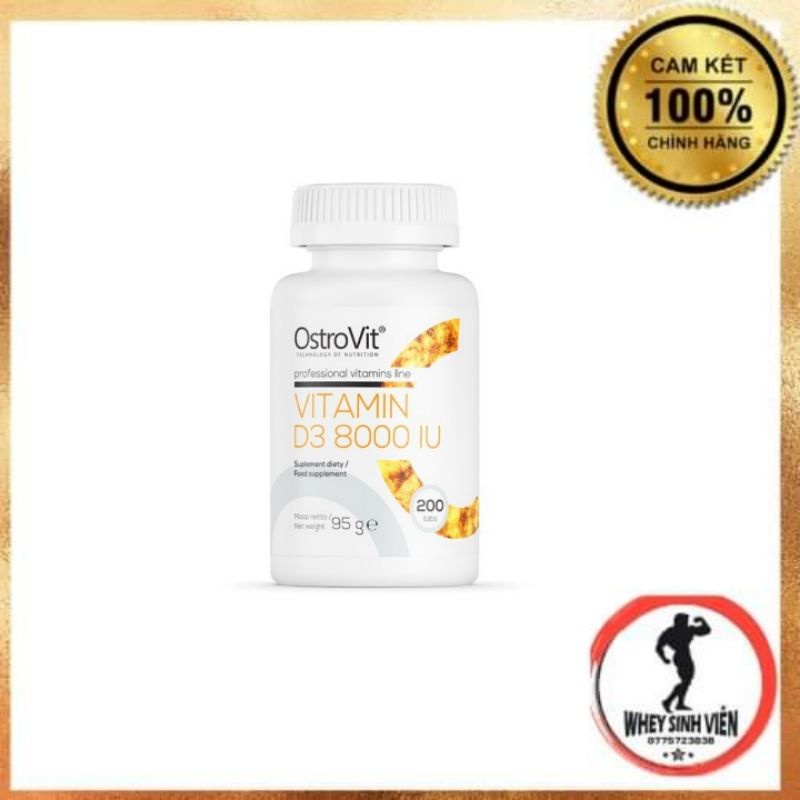 Viên Bổ Sung Ostrovit Vitamin D3 8000iu - 200 viên CHÍNH HÃNG TẠI WHEYSINHVIEN.COM