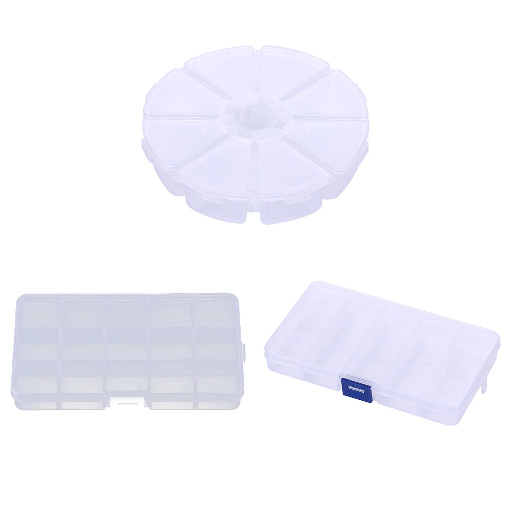 Hộp Nhựa 8 / 10 / 15 Ngăn Đựng Móc Câu Cá, Trang Sức