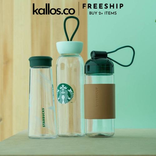 Bình Nước Starbucks Mint Siren, Coffee Leaf Sleeve Water Bottle - Kallos Vietnam