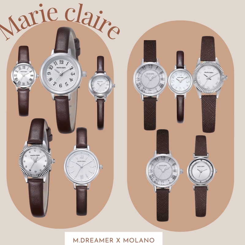 {Hàng Order} Đồng hồ nữ SALE OFF 90% dây nâu sang trọng hãng Marie Claire