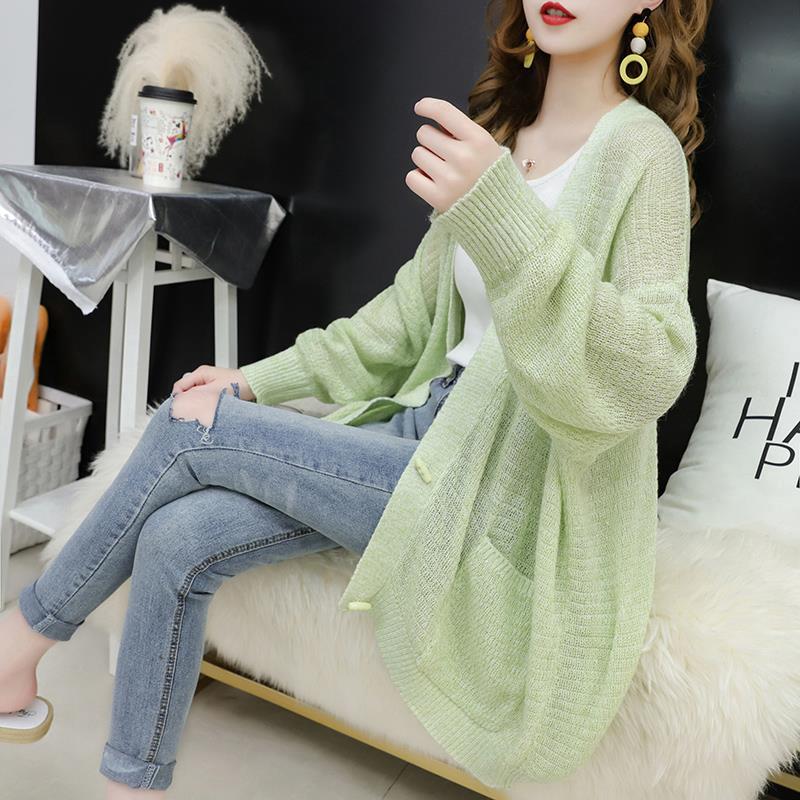 Áo khoác Cardigan dáng dài kiểu dáng thời trang dành cho nữ