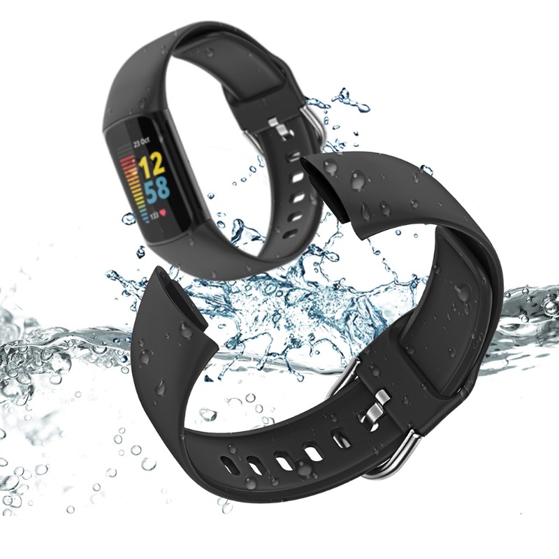 Dây đeo silicon chống mồ hôi cho đồng hồ thông minh Fitbit-Charge 5