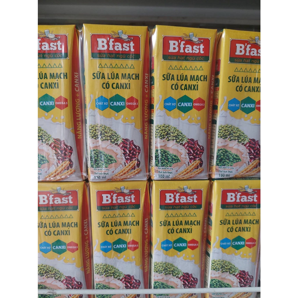 Sữa Lúa Mạch B'Fast Thơm Ngon Giàu Dinh Dưỡng 1 lốc (4hộp x 180ml)