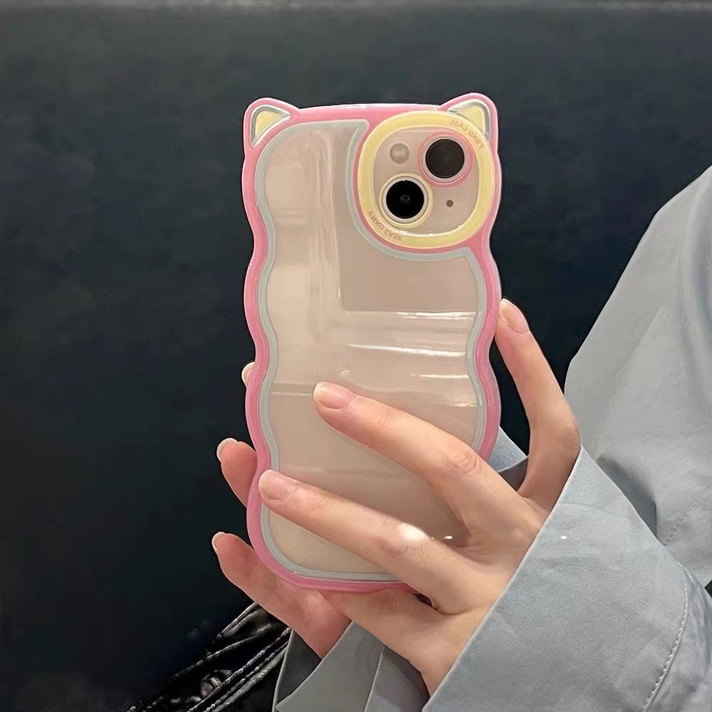 Ốp Điện Thoại Trong Suốt Màu Kẹo Hình Tai Mèo Cho iphone 12 13 11 Pro Max X Xs Max Xr Màu Sắc