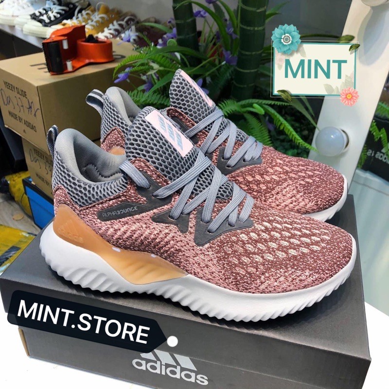 (Video cận cảnh) Giày thể thao Sneaker Alphabounce Hồng xám