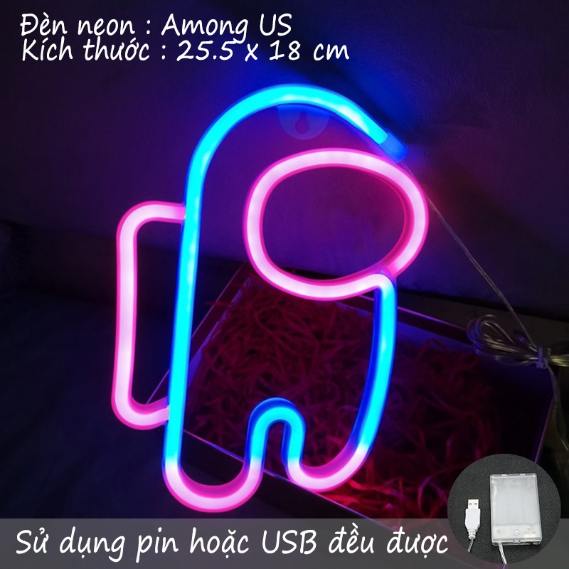 Đèn led neon decor phòng ngủ, phòng làm việc mẫu mã đang dạng - BinaShop