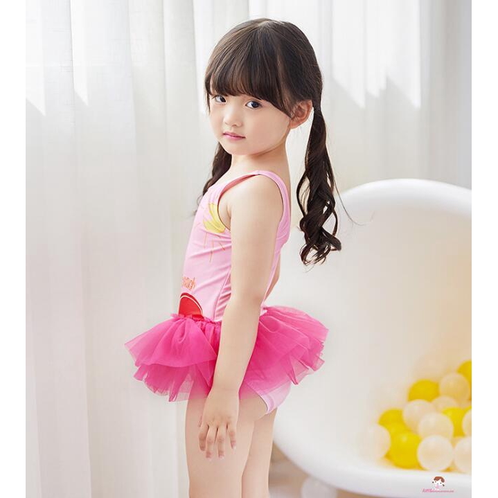 ❤XZQ-Kids Baby Girl Ruffled Flamingo Print Onepiece Swimwear Beach Swimsuit Bathing suit