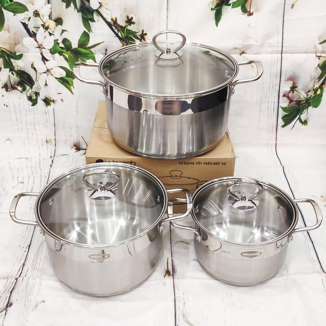 Bộ nồi inox Elmich 3 đáy cao cấp - bộ nồi inox Elmich 3 đáy