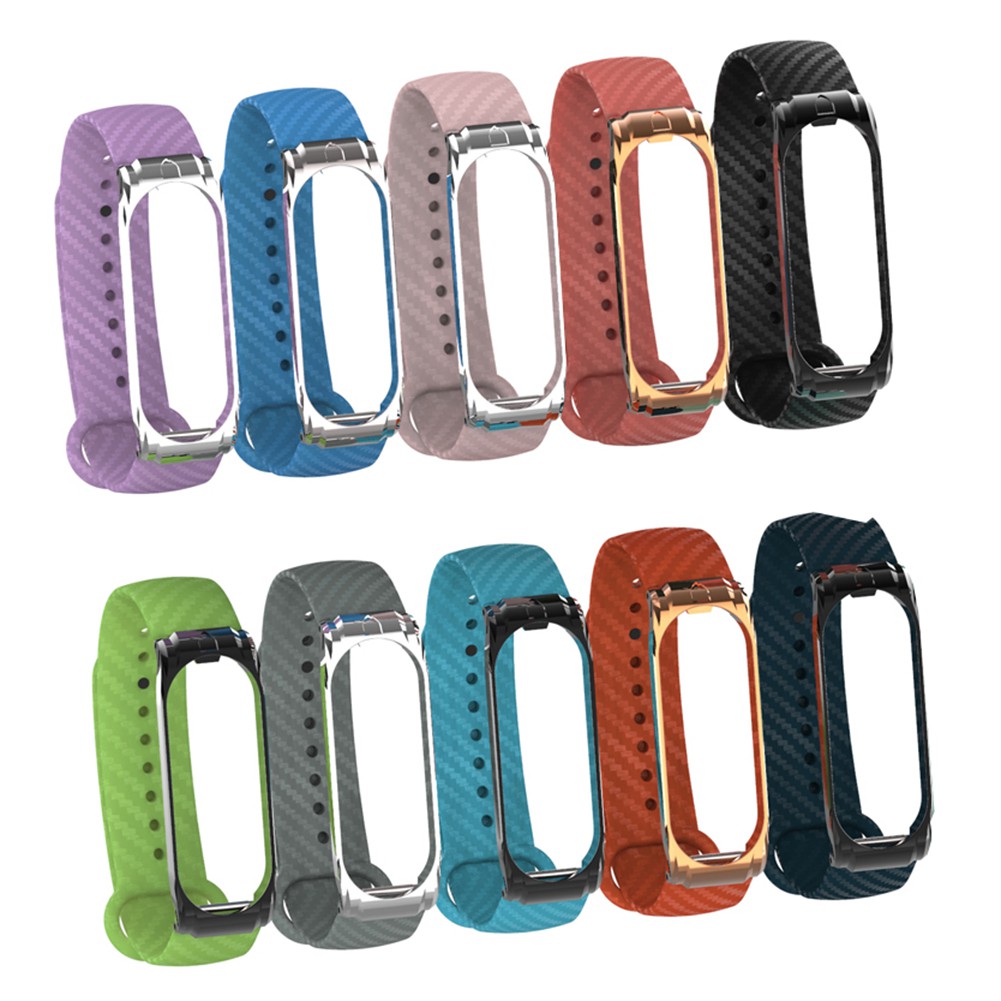 Dây đeo thay thế sợi carbon dành cho Xiaomi Mi Band 4 3