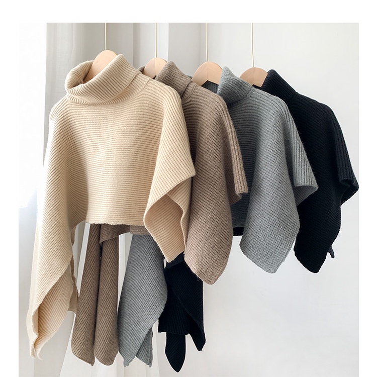 áo sweater cổ cao thiết kế đơn giản thời trang phong cách Hàn Quốc
