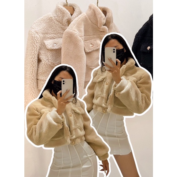 ÁO LÔNG CROPTOP TAY DÀi ĐÍNH NÚT HOẠ TIẾT C0245