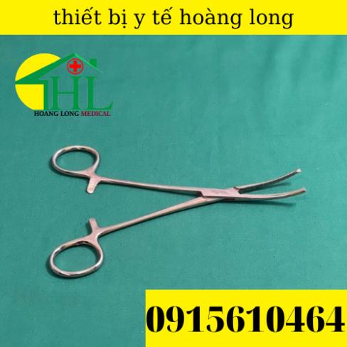 Panh Y Tế, Panh Gắp Phẫu Thuật, Pen Kẹp Y Tế, Panh Cong Có Mấu 16cm - Hàng Pakistan