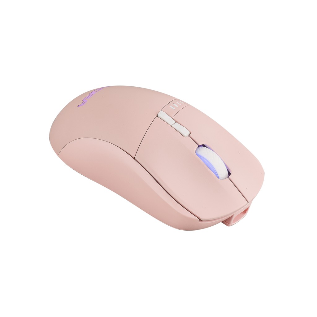 Chuột gaming không dây E-Dra EM620W Pink RGB, Avago 3325 (Wireless/ USB Type-C) version 2021