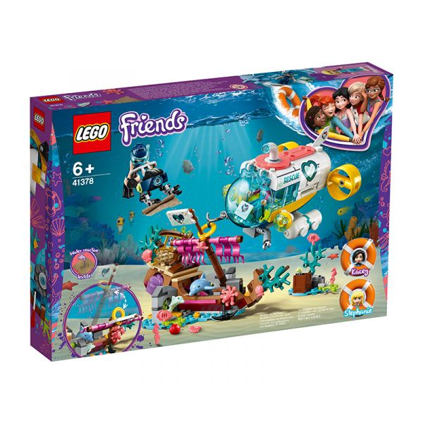 BỘ LẮP RÁP LEGO FRIENDS 41378 TÀU NGẦM GIẢI CỨU CÁ HEO