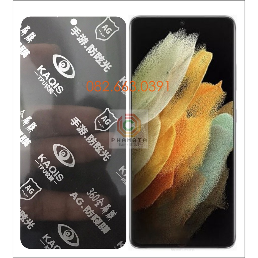Dán PPF dẻo chống nhìn trộm Samsung S21 S21 plus S21 Ultra siêu bền, tự phục hồi vết thương