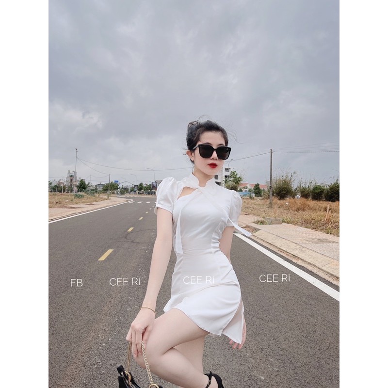 ( ẢNH THẬT - CHÍNH CHỦ CEE RI ) Váy sườn xám lụa