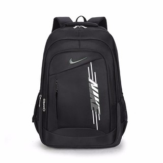 Đen NIKE Thời trang hoang dã Công suất lớn Sinh viên Nam Túi đeo vai Ba lô Túi vải Túi đeo vai Ba lô