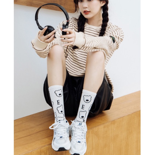 Vớ Tất hình Gấu, chữ B cao cổ Nam Nữ siêu dễ thương và xinh xắn