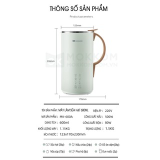 Máy làm sữa hạt Mokkom mã MK600A