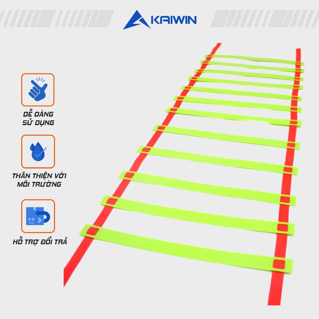 Phụ Kiện Thể Thao Thang Dây KAIWIN Chất Liệu Nhựa Dẻo Và Vải Polyeste Bền Chắc Giúp Tập Luyện Thể Lực Bóng Đá